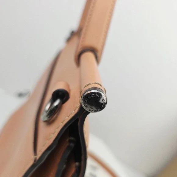 Coach Willis 1941 Top Handle Satchel Peach Leather Bag - Picture 14 of 16